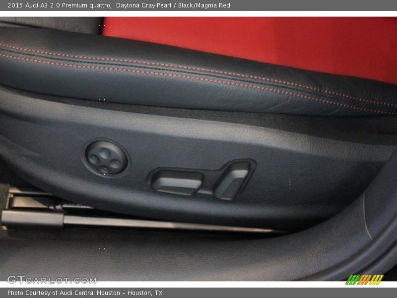 Daytona Gray Pearl / Black/Magma Red 2015 Audi A3 2.0 Premium quattro