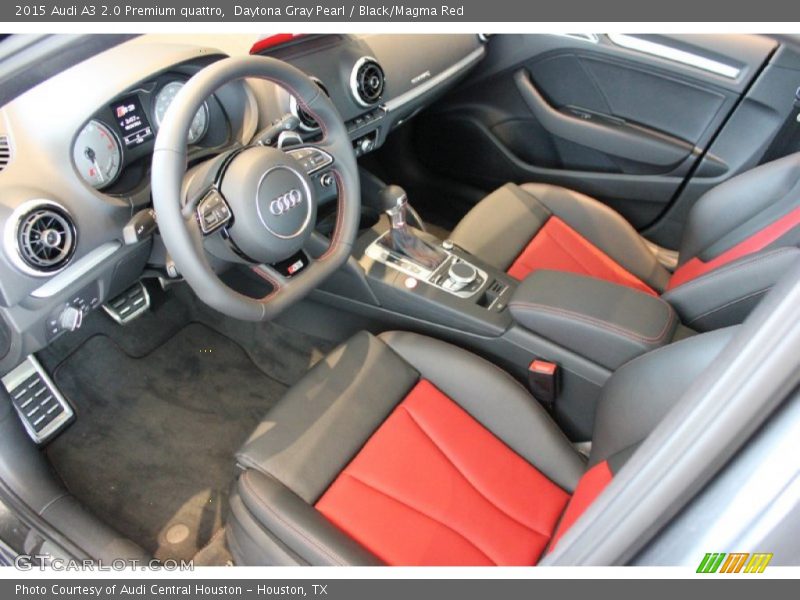  2015 A3 2.0 Premium quattro Black/Magma Red Interior