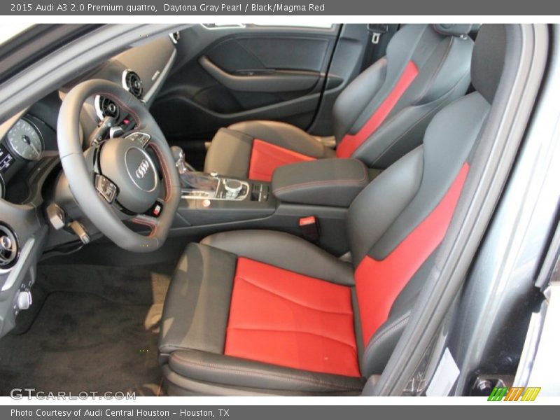 Daytona Gray Pearl / Black/Magma Red 2015 Audi A3 2.0 Premium quattro
