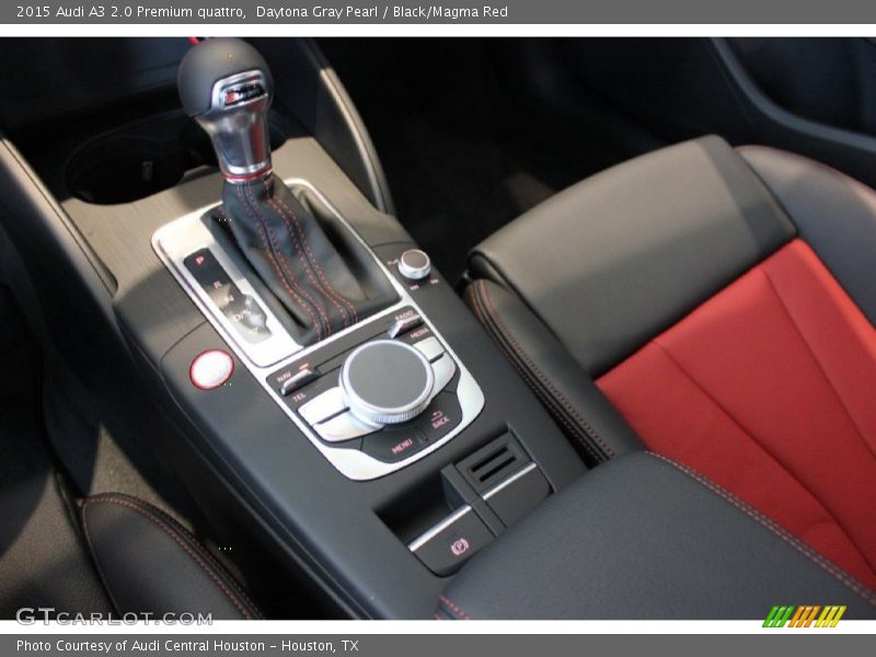 Daytona Gray Pearl / Black/Magma Red 2015 Audi A3 2.0 Premium quattro