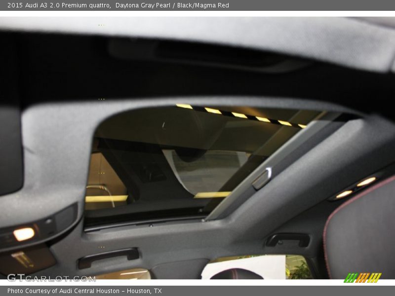Daytona Gray Pearl / Black/Magma Red 2015 Audi A3 2.0 Premium quattro
