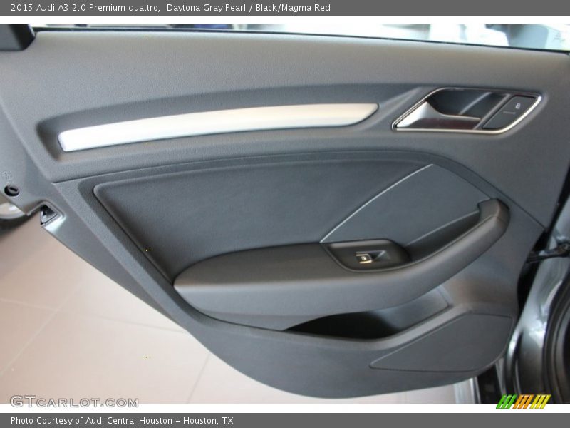 Daytona Gray Pearl / Black/Magma Red 2015 Audi A3 2.0 Premium quattro