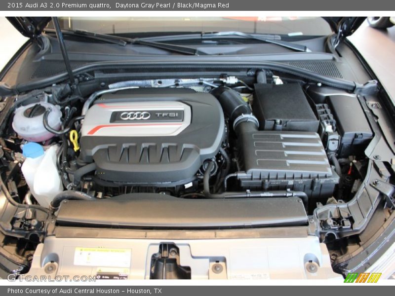 Daytona Gray Pearl / Black/Magma Red 2015 Audi A3 2.0 Premium quattro