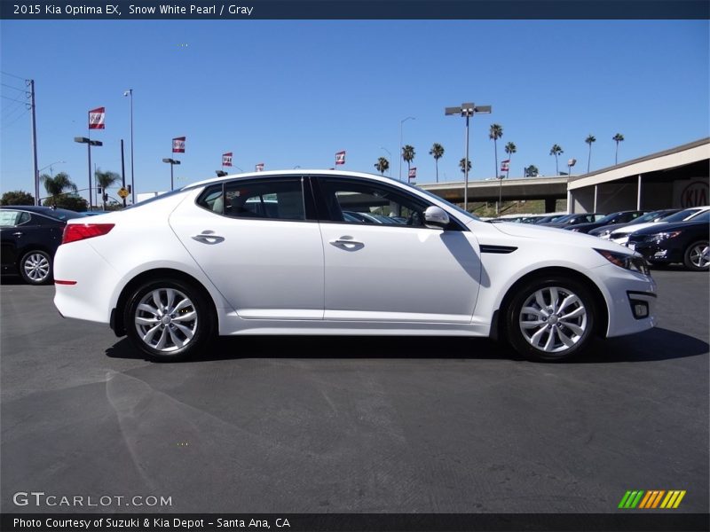 Snow White Pearl / Gray 2015 Kia Optima EX
