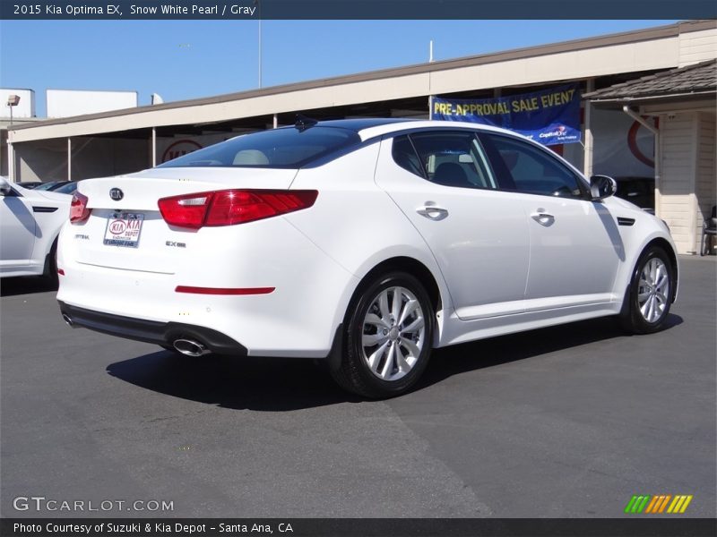 Snow White Pearl / Gray 2015 Kia Optima EX