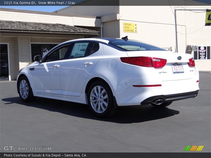 Snow White Pearl / Gray 2015 Kia Optima EX