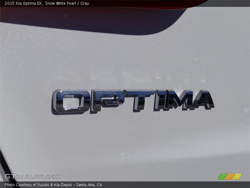 Snow White Pearl / Gray 2015 Kia Optima EX