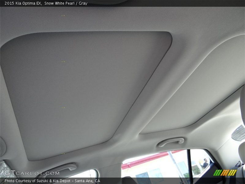 Snow White Pearl / Gray 2015 Kia Optima EX