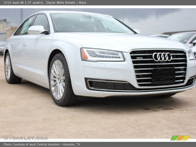 Glacier White Metallic / Black 2015 Audi A8 3.0T quattro