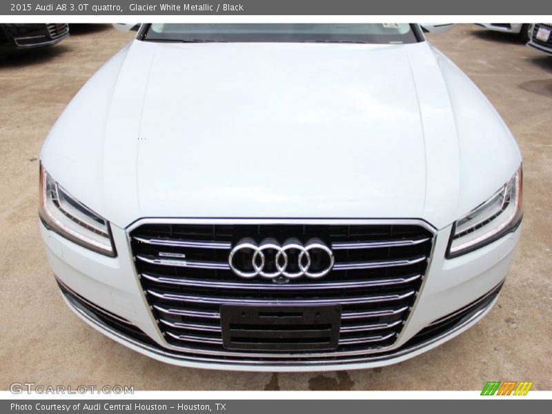 Glacier White Metallic / Black 2015 Audi A8 3.0T quattro