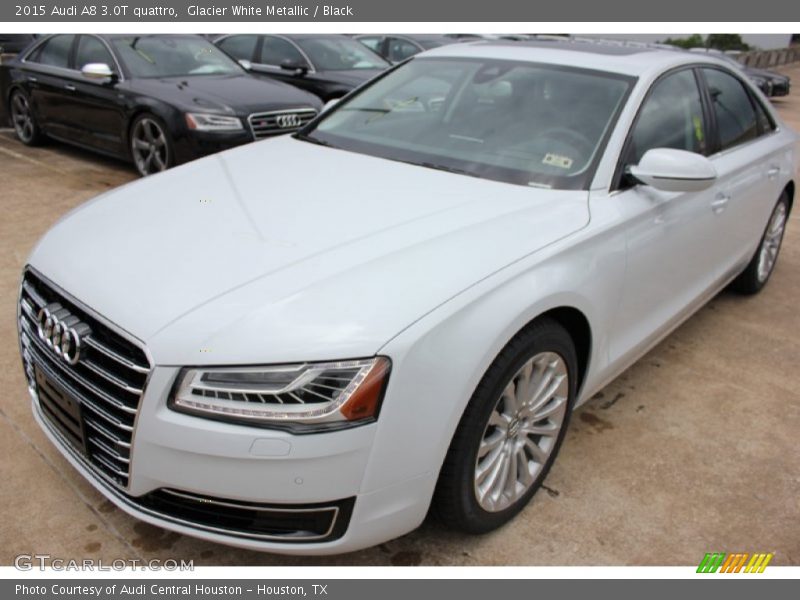 Glacier White Metallic / Black 2015 Audi A8 3.0T quattro