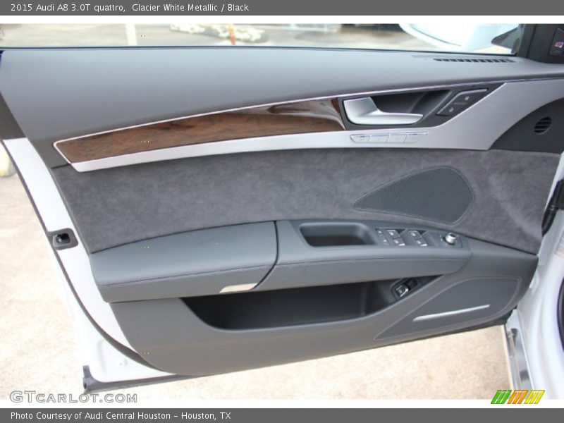 Glacier White Metallic / Black 2015 Audi A8 3.0T quattro