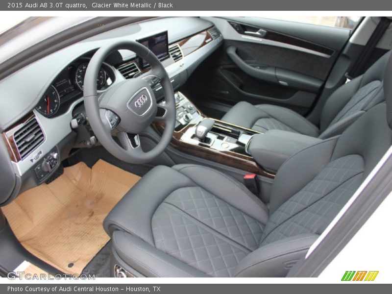 Glacier White Metallic / Black 2015 Audi A8 3.0T quattro