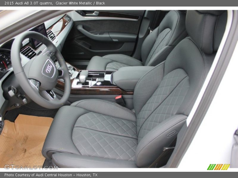 Glacier White Metallic / Black 2015 Audi A8 3.0T quattro