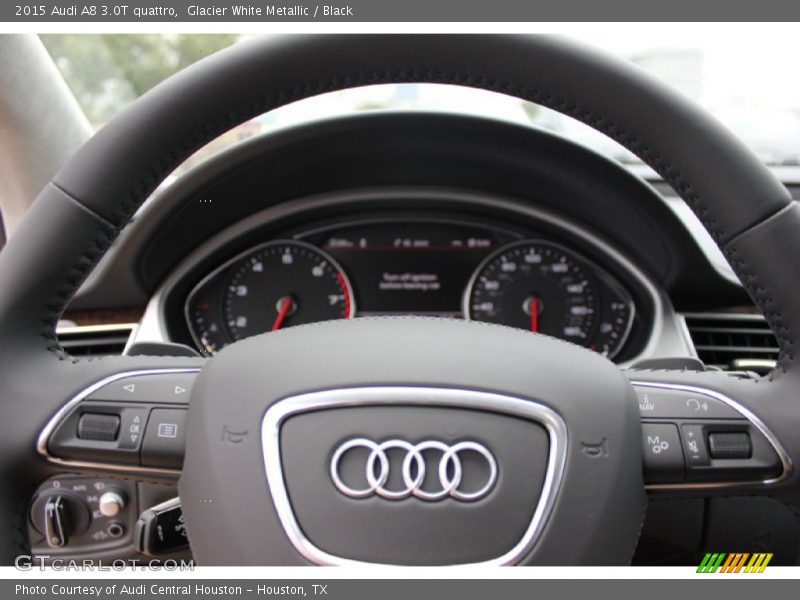 Glacier White Metallic / Black 2015 Audi A8 3.0T quattro
