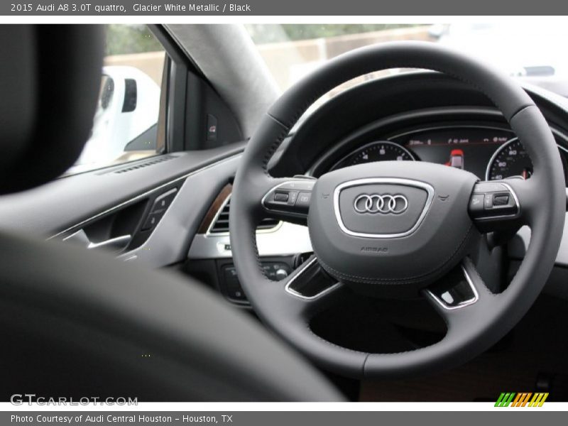 Glacier White Metallic / Black 2015 Audi A8 3.0T quattro