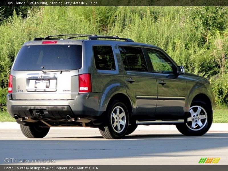 Sterling Gray Metallic / Beige 2009 Honda Pilot Touring