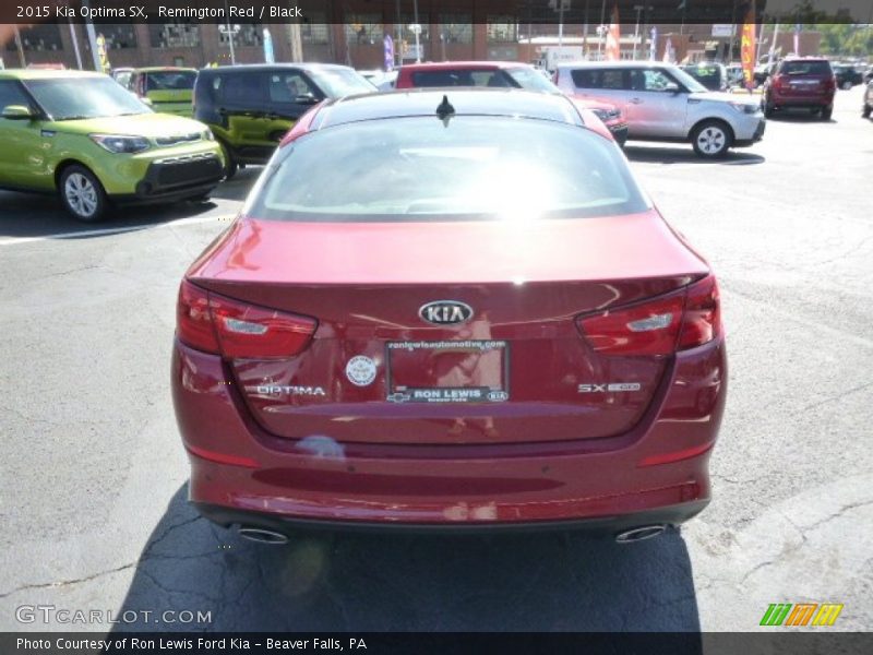 Remington Red / Black 2015 Kia Optima SX