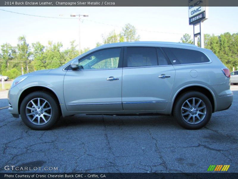 Champagne Silver Metallic / Cocoa 2014 Buick Enclave Leather