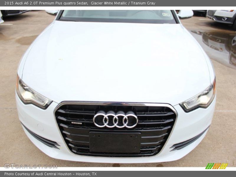 Glacier White Metallic / Titanium Gray 2015 Audi A6 2.0T Premium Plus quattro Sedan