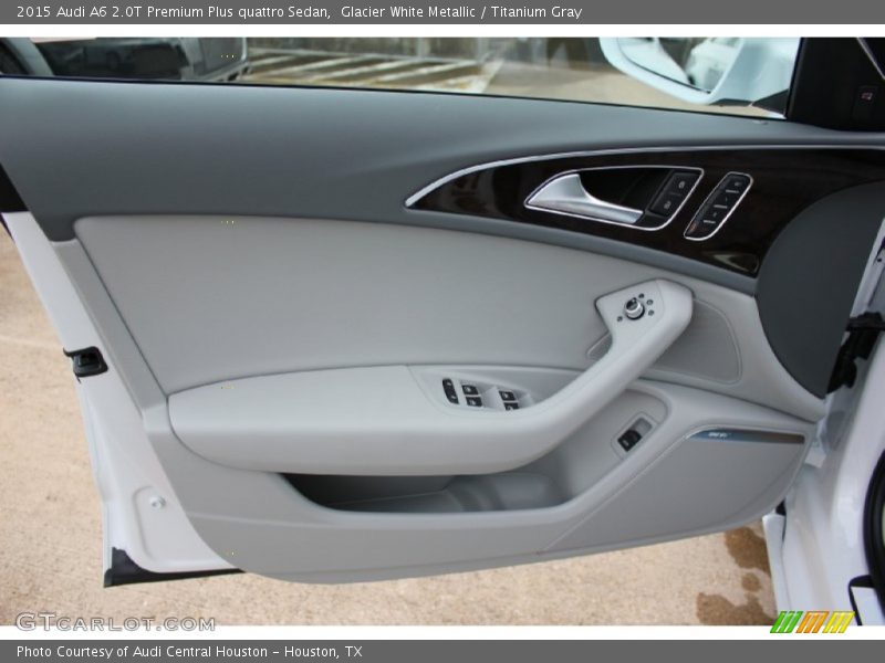 Glacier White Metallic / Titanium Gray 2015 Audi A6 2.0T Premium Plus quattro Sedan