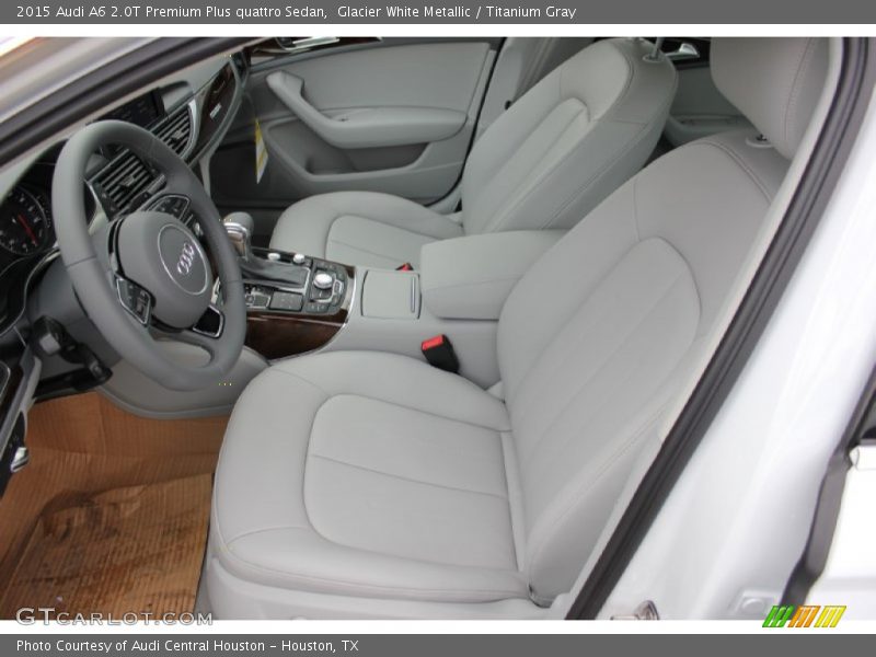 Glacier White Metallic / Titanium Gray 2015 Audi A6 2.0T Premium Plus quattro Sedan