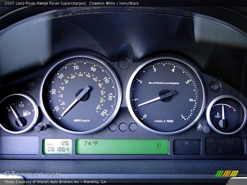 Chawton White / Ivory/Black 2007 Land Rover Range Rover Supercharged