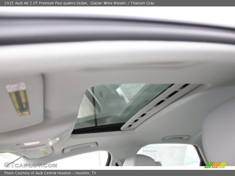 Glacier White Metallic / Titanium Gray 2015 Audi A6 2.0T Premium Plus quattro Sedan