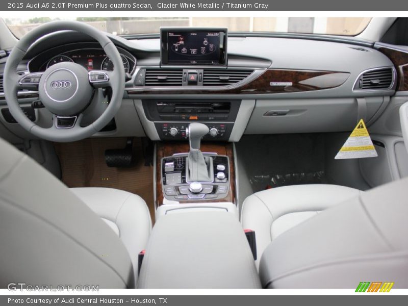 Glacier White Metallic / Titanium Gray 2015 Audi A6 2.0T Premium Plus quattro Sedan