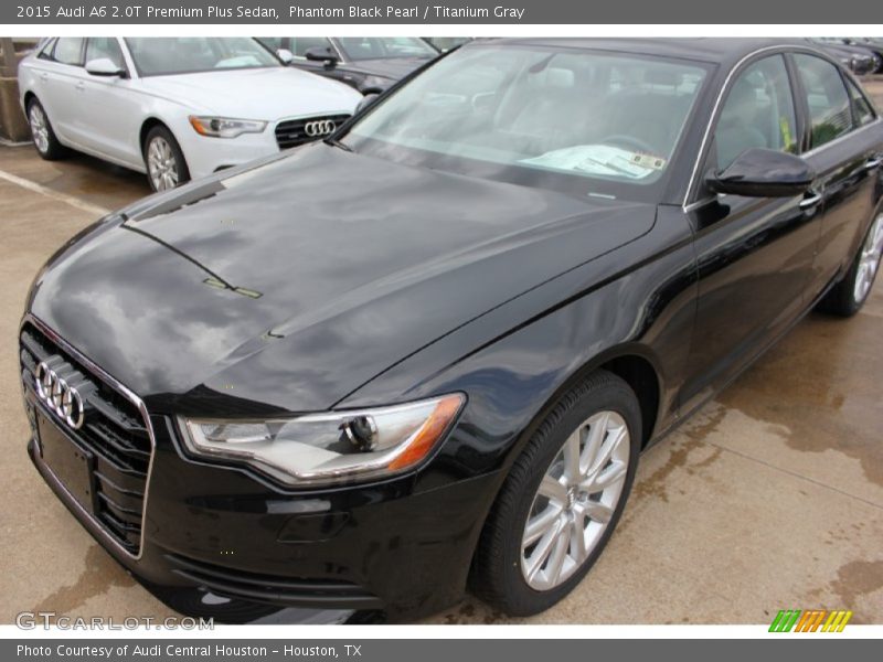 Phantom Black Pearl / Titanium Gray 2015 Audi A6 2.0T Premium Plus Sedan