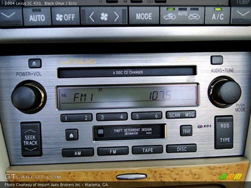 Black Onyx / Ecru 2004 Lexus SC 430