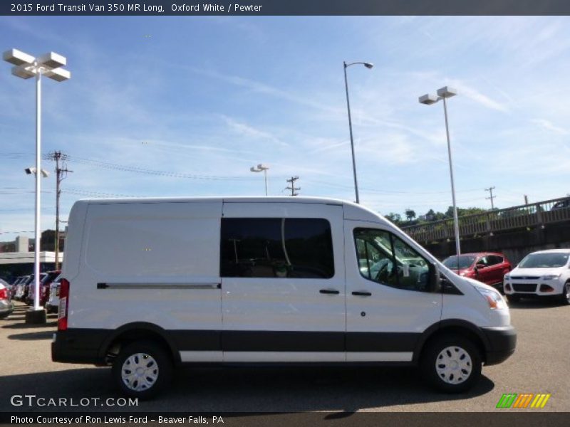 Oxford White / Pewter 2015 Ford Transit Van 350 MR Long