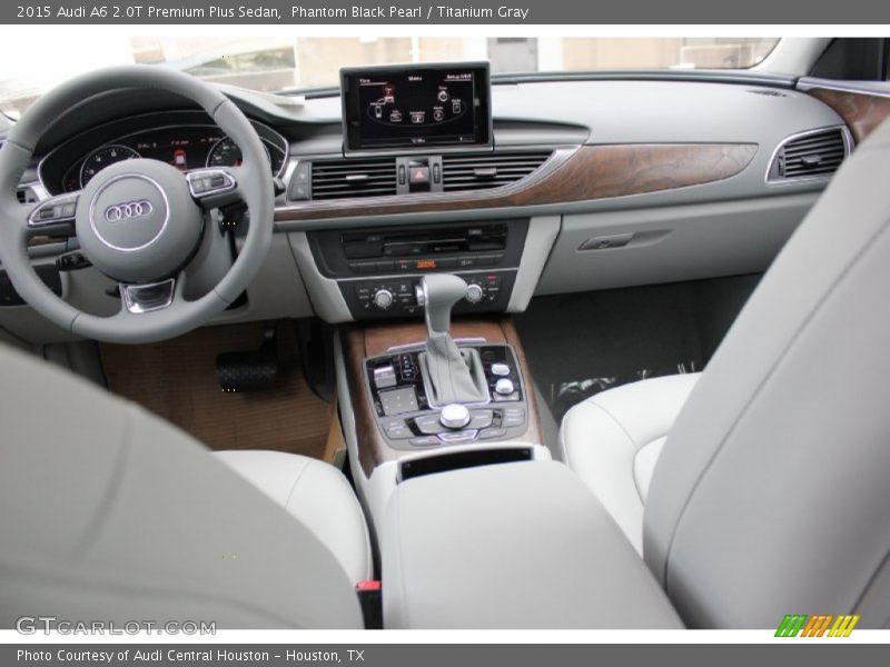 Phantom Black Pearl / Titanium Gray 2015 Audi A6 2.0T Premium Plus Sedan