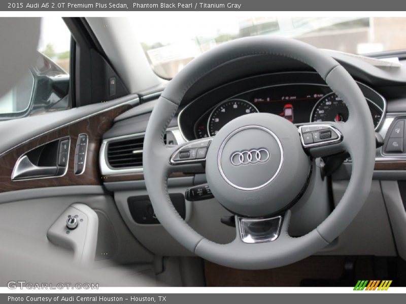 Phantom Black Pearl / Titanium Gray 2015 Audi A6 2.0T Premium Plus Sedan