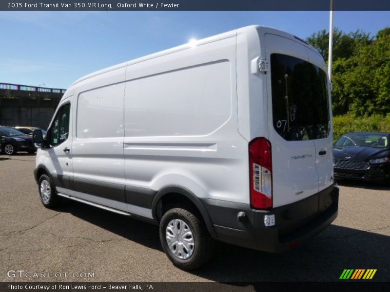 Oxford White / Pewter 2015 Ford Transit Van 350 MR Long