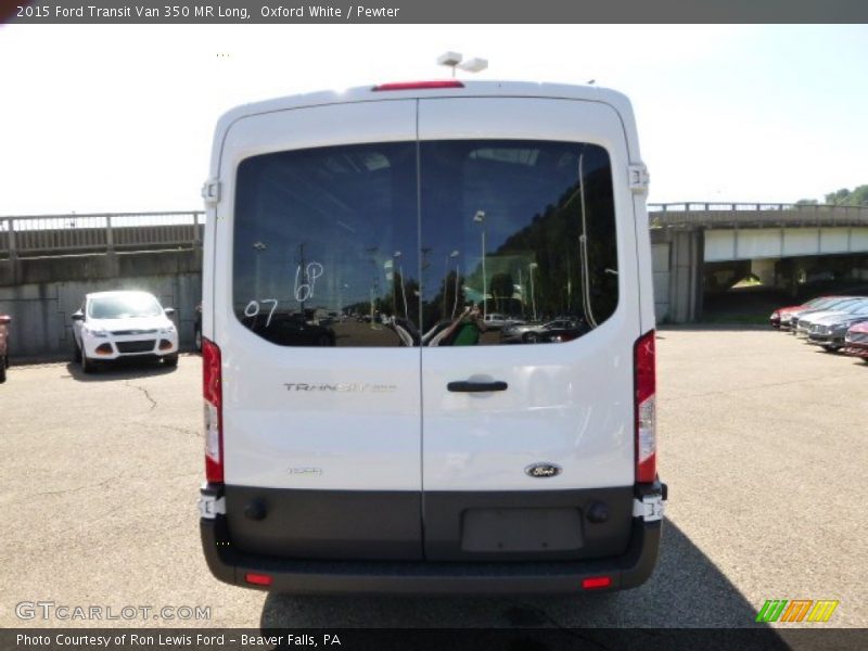 Oxford White / Pewter 2015 Ford Transit Van 350 MR Long
