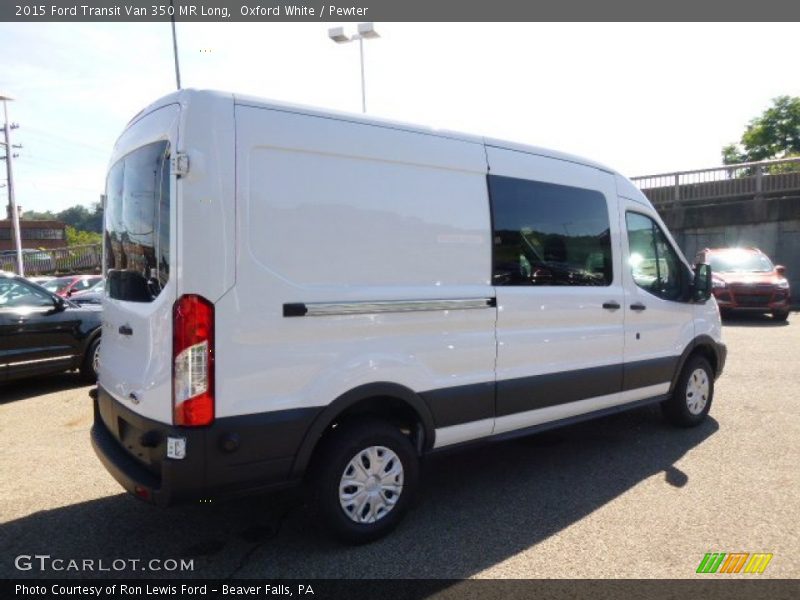 Oxford White / Pewter 2015 Ford Transit Van 350 MR Long