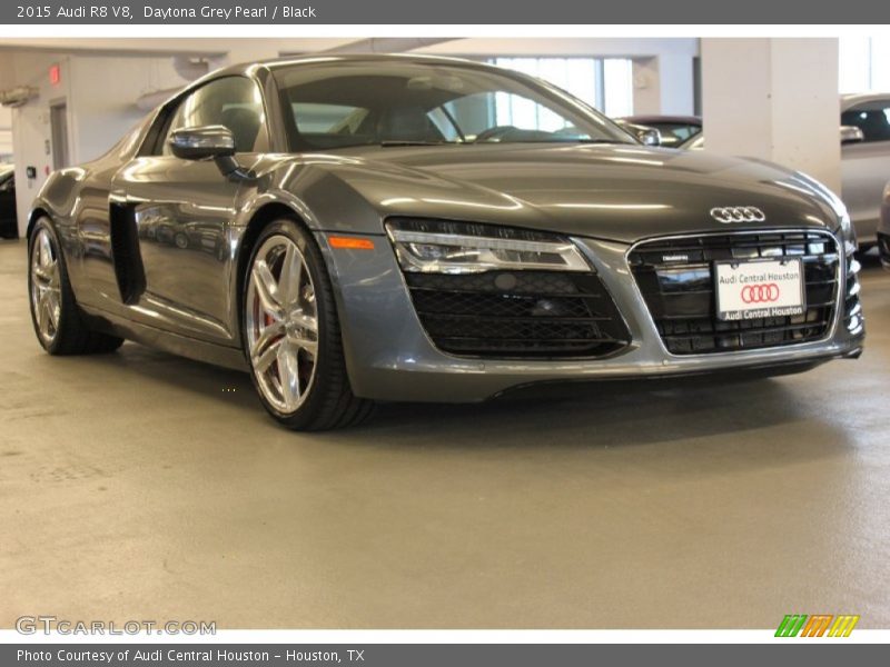 Daytona Grey Pearl / Black 2015 Audi R8 V8