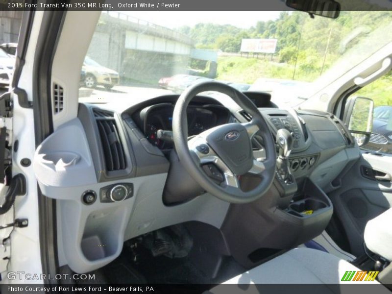 Oxford White / Pewter 2015 Ford Transit Van 350 MR Long
