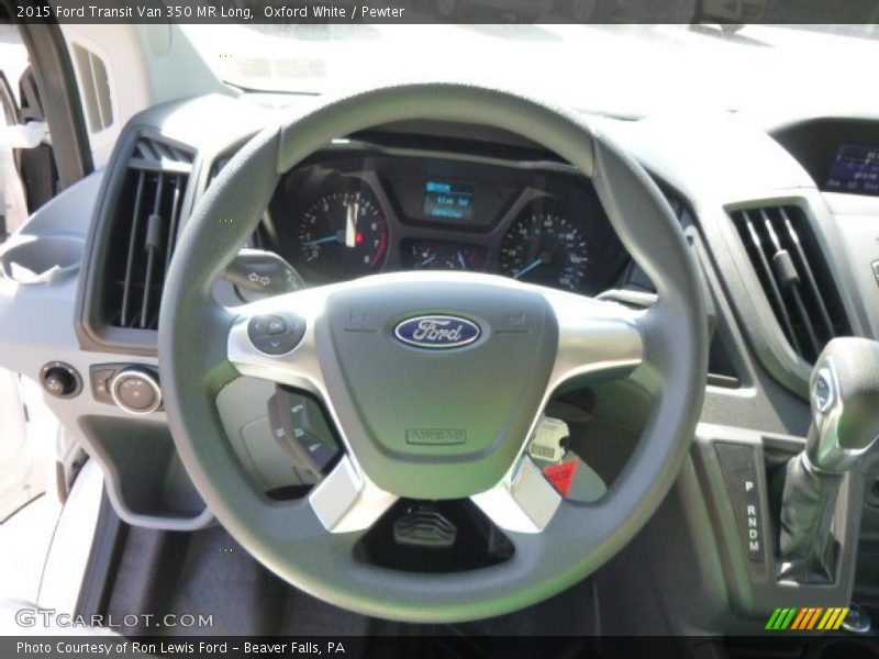 Oxford White / Pewter 2015 Ford Transit Van 350 MR Long