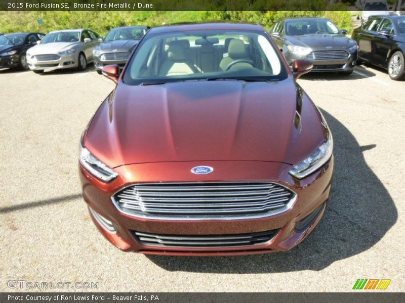 Bronze Fire Metallic / Dune 2015 Ford Fusion SE