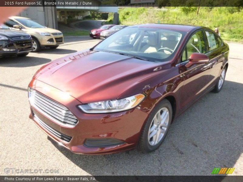 Bronze Fire Metallic / Dune 2015 Ford Fusion SE