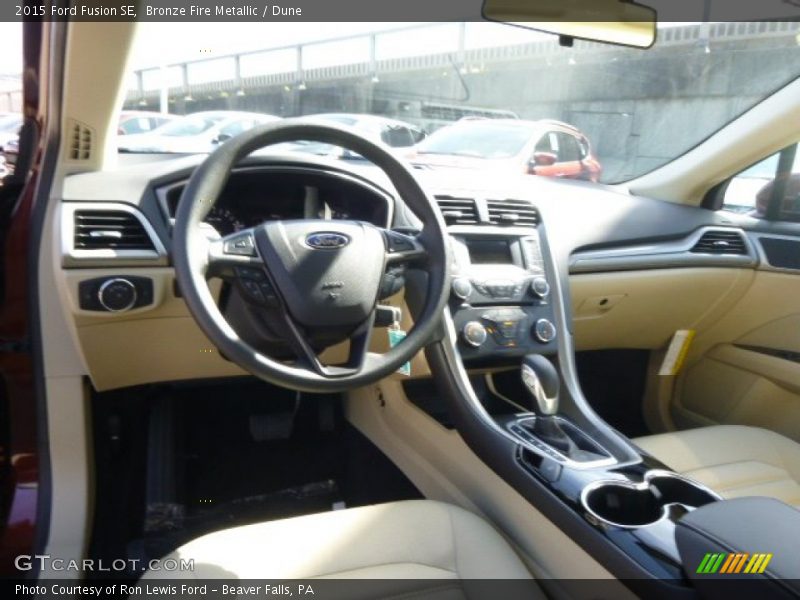 Bronze Fire Metallic / Dune 2015 Ford Fusion SE