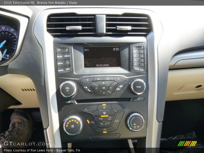 Bronze Fire Metallic / Dune 2015 Ford Fusion SE