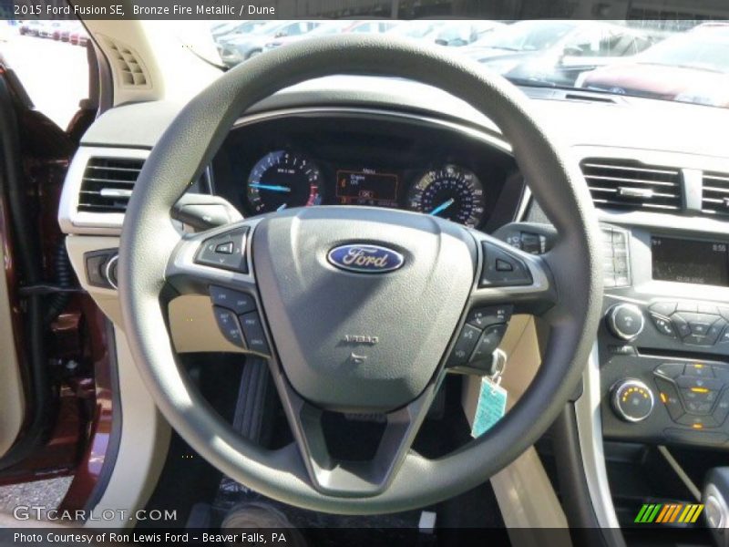 Bronze Fire Metallic / Dune 2015 Ford Fusion SE