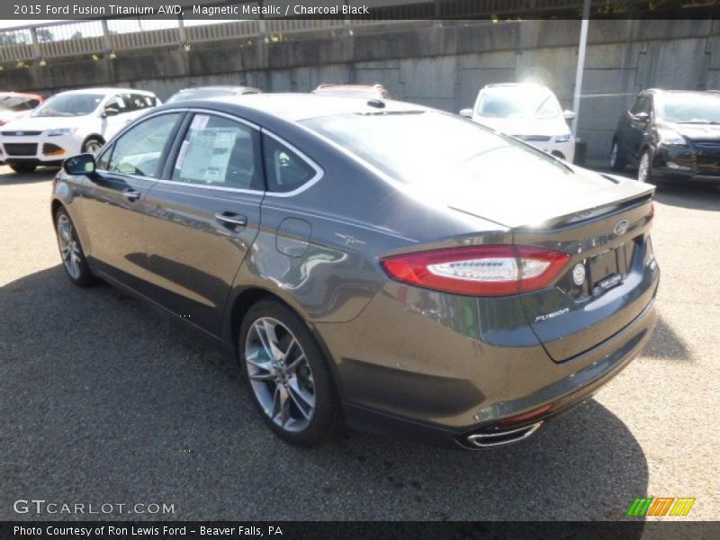 Magnetic Metallic / Charcoal Black 2015 Ford Fusion Titanium AWD