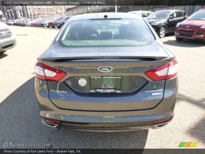Magnetic Metallic / Charcoal Black 2015 Ford Fusion Titanium AWD
