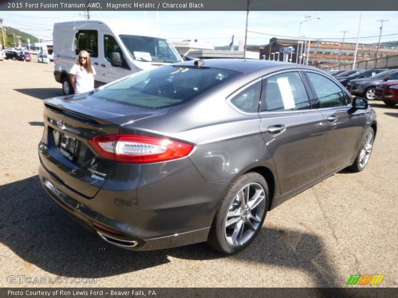 Magnetic Metallic / Charcoal Black 2015 Ford Fusion Titanium AWD
