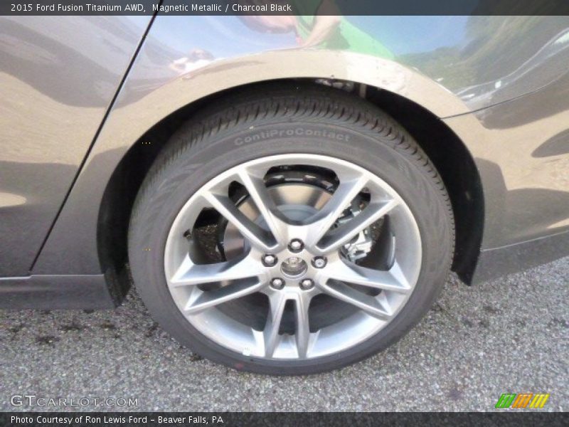 Magnetic Metallic / Charcoal Black 2015 Ford Fusion Titanium AWD