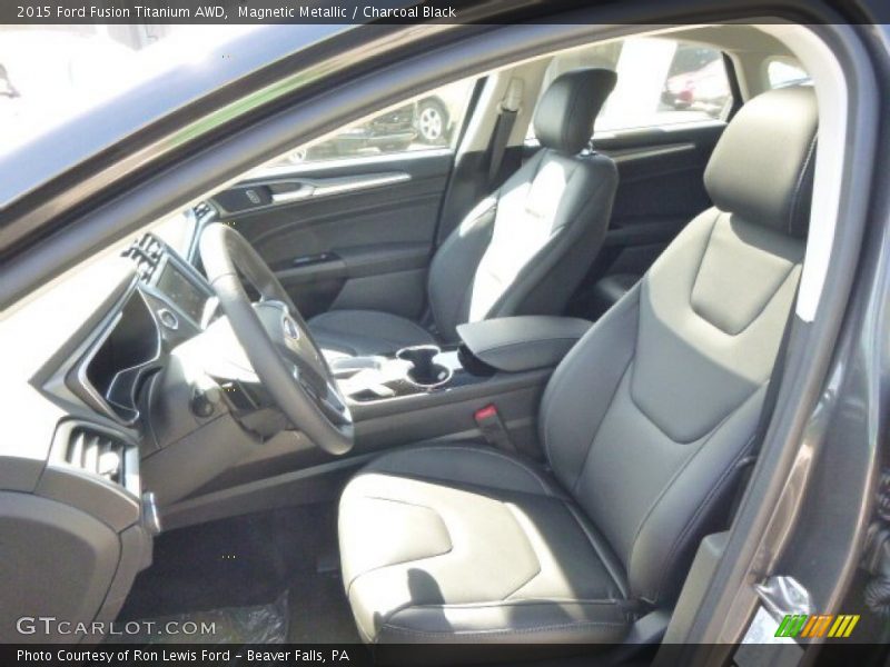 Magnetic Metallic / Charcoal Black 2015 Ford Fusion Titanium AWD